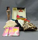4444 Vintage Brunette Ponytail Barbie Doll Mattel Japan Swimsuit Shoes Base