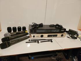 At21m Bok Professional Uhf Wireless Microphone System Bundle Dual Receiver Church Dj
