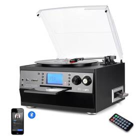 M503-fx Caymuller 9-in-1 Retro Turntable With Built-in Speakers Bluetooth Am/fm Radio