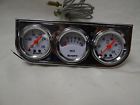 Cp8092 Sunpro Gauge Cluster White Face Mini Triple Very Nice