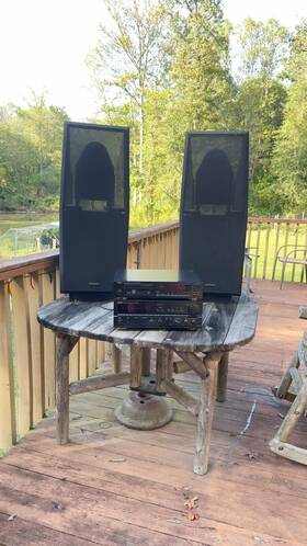 Dcm-444 Dahlquist Speakers Denon Receiver & Cd Changer Components Stereo Equipment And