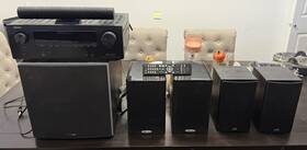 1600h Denon Avrx Network Receiver Wifi/bluetooth And Polk Speaker Set