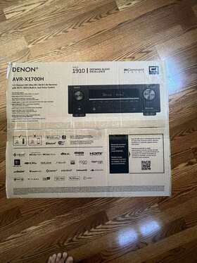 Avr-x1700h Denon 747192134600 7.2ch 8k Av Receiver With 3d Audio Voice Control And Heos