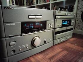 D-850 Denon Bookshelf Stereo Receiver System 3-cd Changer Dual Cassette