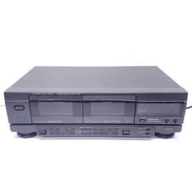 Crw-9225 Fisher Black Stereo Double Cassette Deck Tested And Working