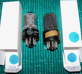 12sn7 Ge Pair Tubes 1 Grey Smoke Side Getters Good