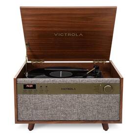 Vta-820sb-blk Innovative Technology Victrola Century 6-in-1 Music Center 3-speed Turntable Cd And Cassette Player