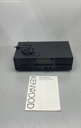 Kx-w6040 Kenwood Stereo Cassette Tape Deck With Manual