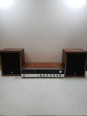 9m20w-07a Lloyds Solid State Am/sw/fm Stereo Receiver 2 Speakers - Tested