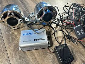 Msr3080pa Msc Shark Motorcycle Audio 250w Amplifier And Speakers