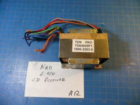 1806-2203-0 Nad Td64029f1 L-40 Compact Disc Receiver Power Transformer Part # And