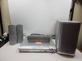 Sa-ht733 Panasonic Receiver 5 Disc Dvd Changer System With Speakers Tested Works