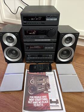 Sc-ch9 Panasonic Mini Integrated Components Amp Cd Tape Tuner Remote Bundle