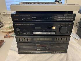 Rx-531 Pioneer Dual Cassette Deck Receiver And Analyzer With Technics Turn Table