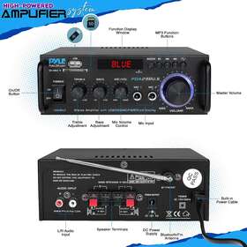 Pda29bu Pyle Wireless Bluetooth Stereo Power Amplifier - 200w 2 Channel Audio
