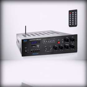 Pmsa126bu Pyle Wireless Bluetooth Public Address Amplifier - 500w Compact For Mini Black