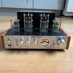 Rockville 613817017453 Blutube Wd 70w Bluetooth Tube Amplifier/home Stereo Receiver 2-tone