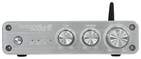 Rockville 613817083656 Bluamp 21 Silver 2.1 Channel Bluetooth Home Audio Amplifier Receiver