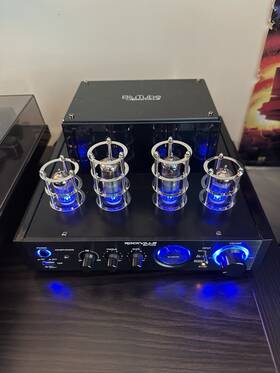 Rockville 819216023600 Blutube Led 70w Bluetooth Tube Amplifier/home Stereo Receiver In Black