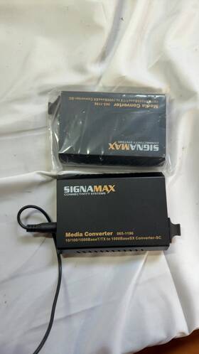 065-1196 Signamax Media Converter Lot Of 2 10/100/1000baset/tx To 1000basesx