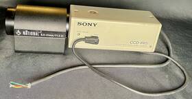 Ssc-m350 Sony Ssc-350 Ccd-iris Black And White Video Camera With Lens Japan Untested