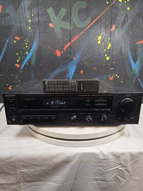 Str-av570 Sony Str-570k Fm-am Stereo Receiver With Remote Bundle Tested