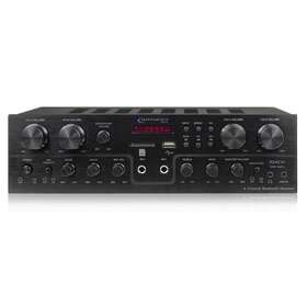 Tprx4ch Technical Pro 1000 Watts 4 Room Bluetooth Amplifier Receiver With Sd Card Aux And 2 Mic Inputs