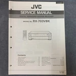 Jvc RX-703VBK Service Manual Original W/schematics, Diagrams, Parts List, Etc. Fixed Price $14.97.
