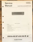 Marantz AV600 AV-600 Preamp / Tuner Service Manual *original*. Fixed Price $24.97.
