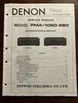 Denon Model PMA-1060 Integrated Amplifier Service Manual Original Genuine. Fixed Price $29.99.