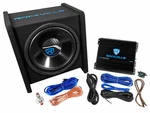 Rockville RV12.1C 600W 12" Loaded Car Subwoofer Enclosure+mono Amplifier+amp Kit. Fixed Price $159.95.