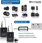 Blackmore Pro Audio BMP-16 Dual Portable Lapel Wireless Uhf Microphone System. Fixed Price $89.99.