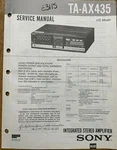 Sony TA-AX435 Integrated Stereo Amplifier Original Service Manual. Fixed Price $14.94.
