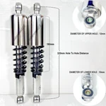 One Pair Yamaha RX100 RXS100 115 RX125 RX135 Rear Shock Absorber 320MM. Fixed Price $110.00.