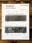 Kenwood KR-V6040 Receiver Service Manual *original*. Fixed Price $19.97.