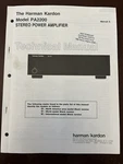 Harman Kardon PA2200 Power Amplifier Technical Manual Original Service Oem. Fixed Price $19.99.
