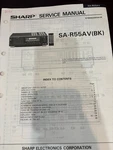 Orig. Sharp SA-R55AV(BK) SAR55AV Repair & Service Manual *original*. Fixed Price $18.99.