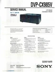 Sony DVP-CX985V Cd/dvd Service & Operating Manuals ( ). Fixed Price $11.79.