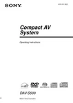 Sony DAV-S500 Home Theater System Owners Manual. Fixed Price $22.24.