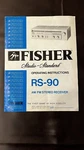Vtg Original Fisher RS-90 Am/fm Stereo Receiver Operating Instructions. Fixed Price $15.00.