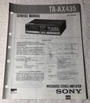 Sony TA-AX435 Integrated Stereo Amplifier Original Service Manual Schematic M614. Fixed Price $12.95.