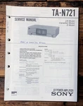 Sony TA-N721 Amplifier Service Manual *original*. Fixed Price $19.97.