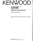 Operating Instructions For Kenwood 107 Vr. Fixed Price $13.74.