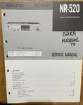 Nikko NR-520 Am / Fm Stereo Receiver Original Service Repair Manual. Fixed Price $19.95.