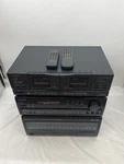 Optimus Lot STAV-3670 Receiver CD-100 Player SCT-49 Dual Cassette Deck +2REMOTES. Fixed Price $174.96.