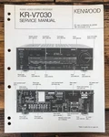 Kenwood KR-V7030 Receiver Service Manual *original*. Fixed Price $19.97.