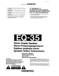 Onkyo EQ-35 Equalizer Owners Manual. Fixed Price $22.24.