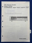 Original Harman Kardon TD302 Cassette Deck Technical - Service Manual. Fixed Price $17.95.