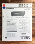 Sony STR-D1011 Receiver Service Manual *original*. Fixed Price $14.97.