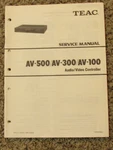 Teac AV-500 AV-300 AV-100 Controller Original Service Repair Manual. Fixed Price $19.94.